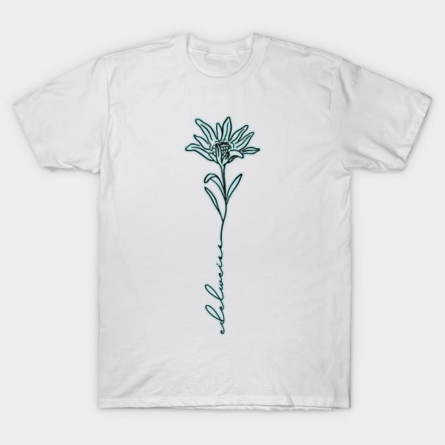 Sound of Music Edelweiss Flower Delicate Design T-Shirt by baranskini